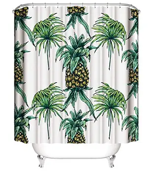 

Waterproof Fabric Shower Curtain for Bathroom,Colorful Funny Bathroom Curtains with Standard Size (Pineapple)