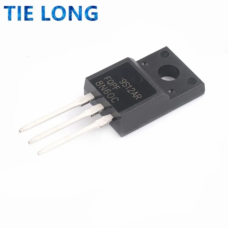 10pcs FQPF8N60C 8N60C 8N60 600V 8A MOSFET N-Channel transistor TO-220F new original | Электронные компоненты и