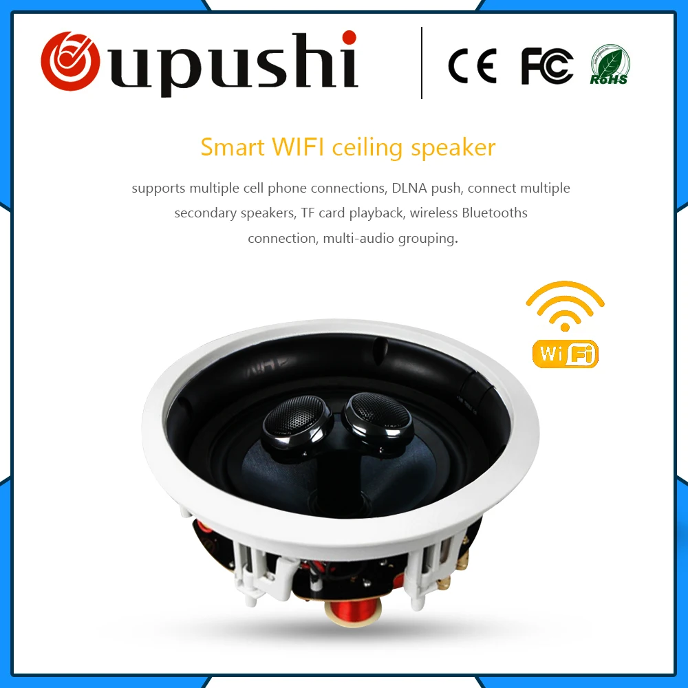 Us 180 5 5 Off Oupushi Vx8 Sc Wireless Ceiling Speaker Background Music System Home Theater System Mobile Phone Control For Family In In Ceiling