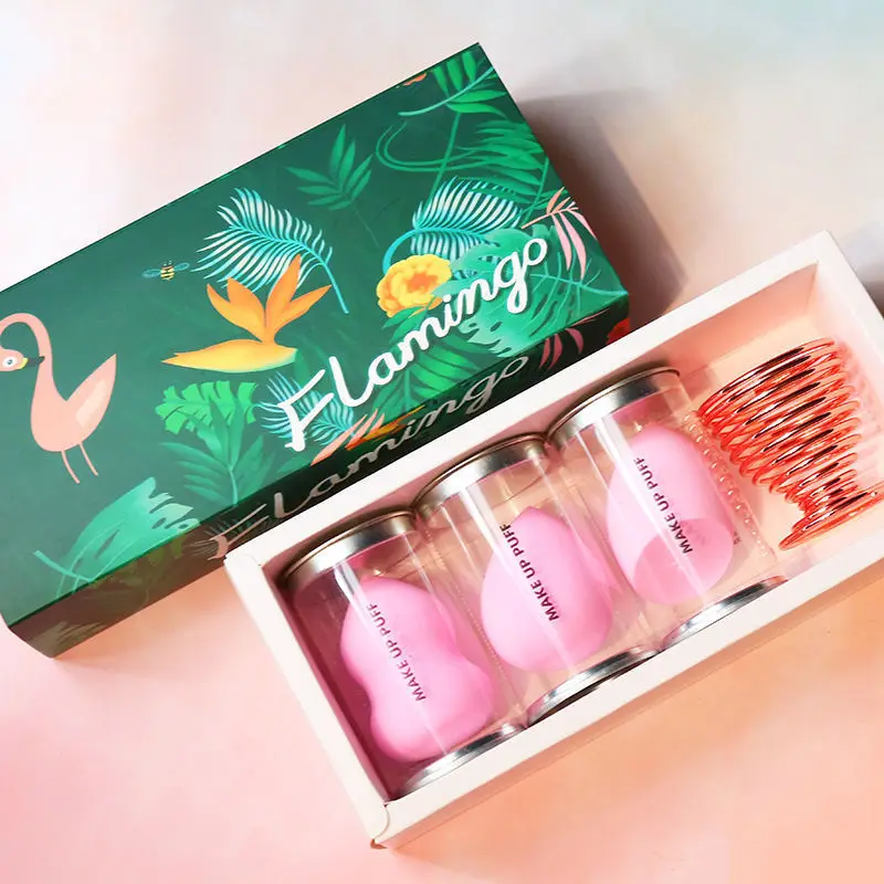 Идеальный спонж для макияжа, 3 шт., супер мягкая косметическая губка для смешивания яиц, красиво обернутая