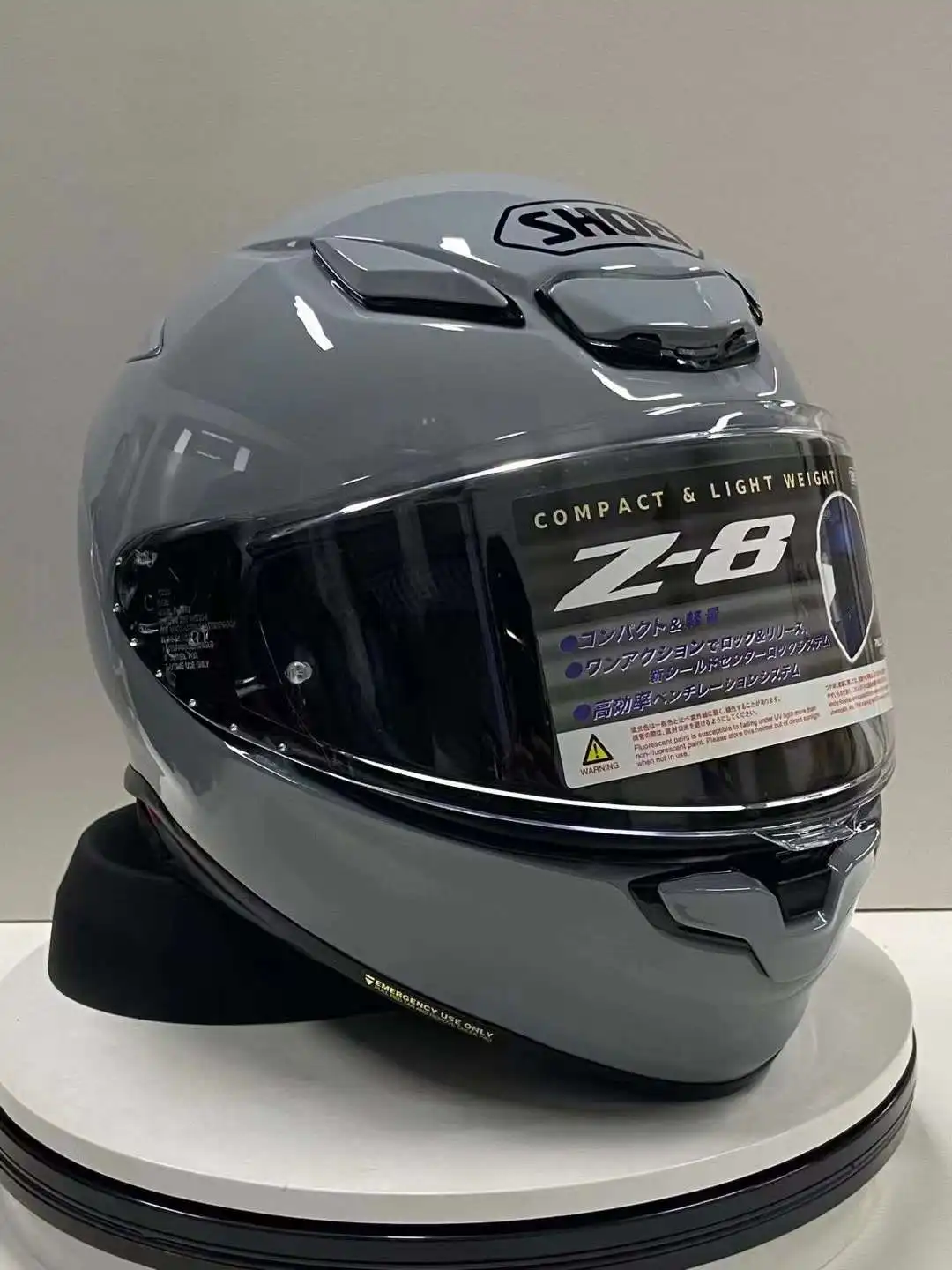 Full Face Motorcycle Helmet SHOEI Z8 RF-1400 Helmet Riding Motocross Racing  Motobike Helmet-Cement gray