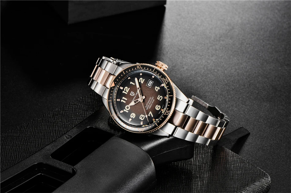 PAGANI DESIGN Luxury Men's Mechanical Wristwatch Top Brand NH35A Movement Blue Automatic 100M Waterproof Watch Relogio Masculino