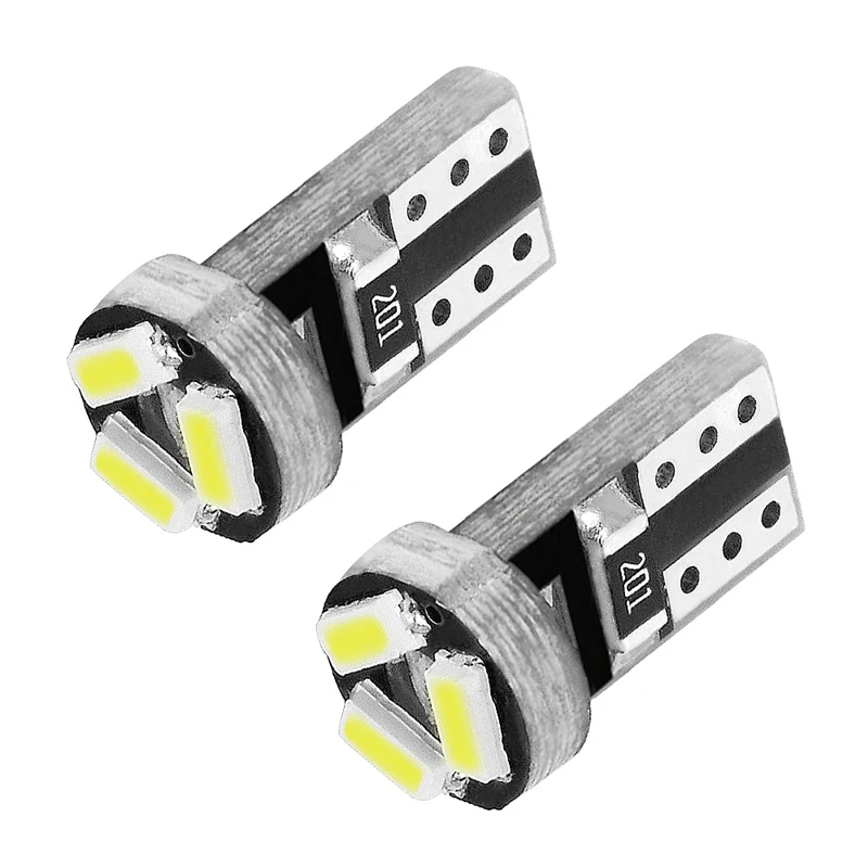 100x T5 Led W1.2W автомобильный светильник 3 SMD 3014 приборная панель манометр инструмент авто боковой Клин светильник s интерьерная лампа