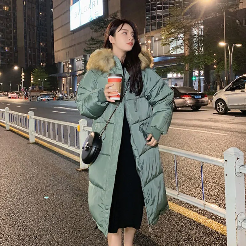 Clothing for Women Ladies Coats and Jackets The New Cotton Female Mid-length Korean Version Loose Bread Service