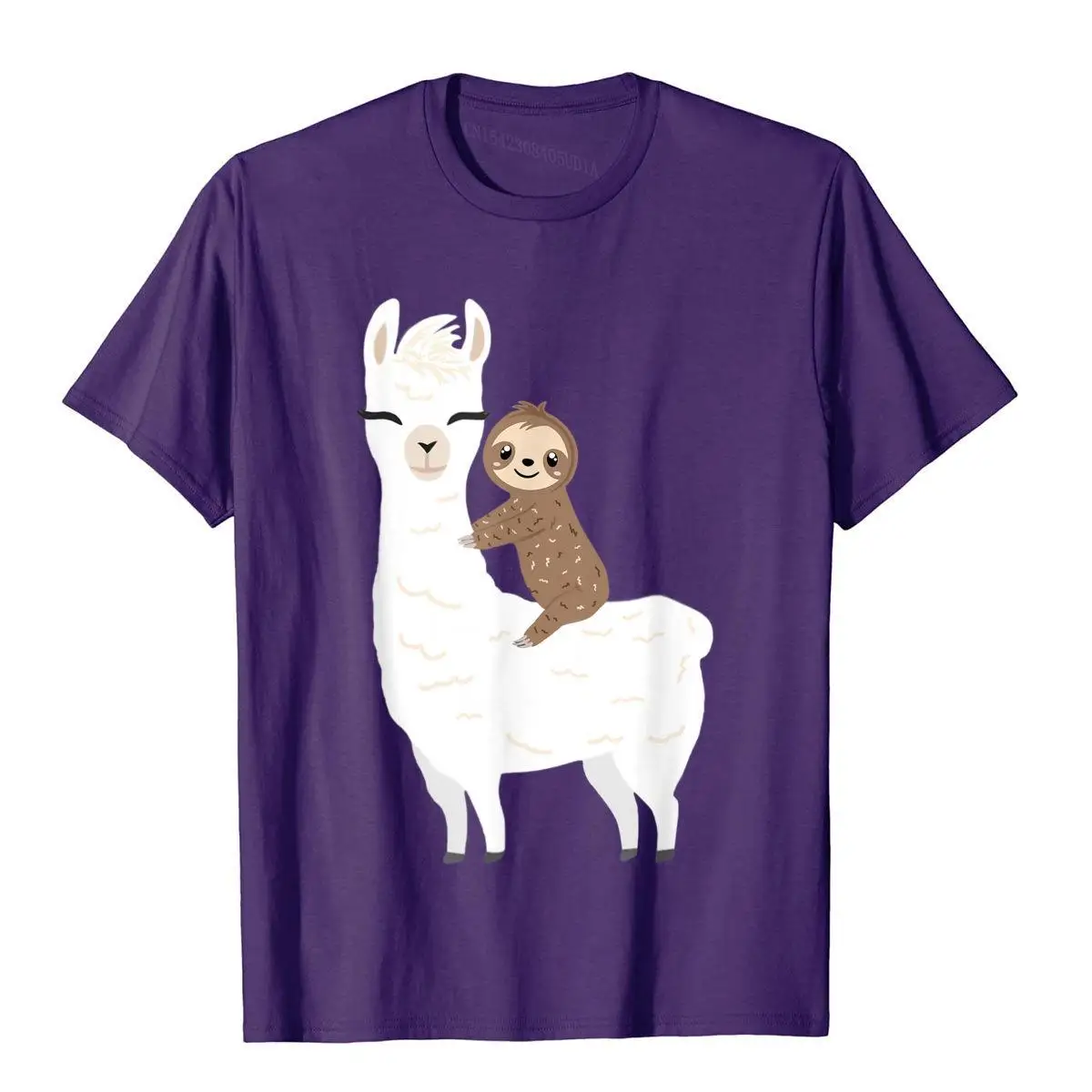 Sloth Riding Llama funny Gift Shirt Birthday Boy Girl Kids T-Shirt__97A3467purple