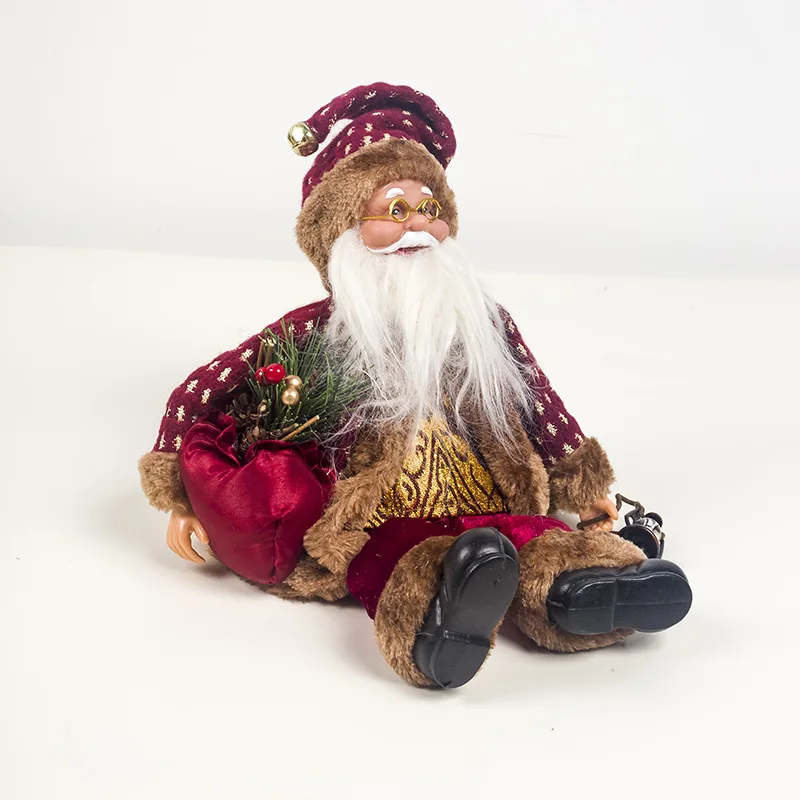 Sit C Новинка, Тряпичные куклы Санта Клауса, рождественские украшения, украшения для дома, рождественские игрушки для детей, рождественские вечерние, Navidad, рождественский подарок - Цвет: Sit C