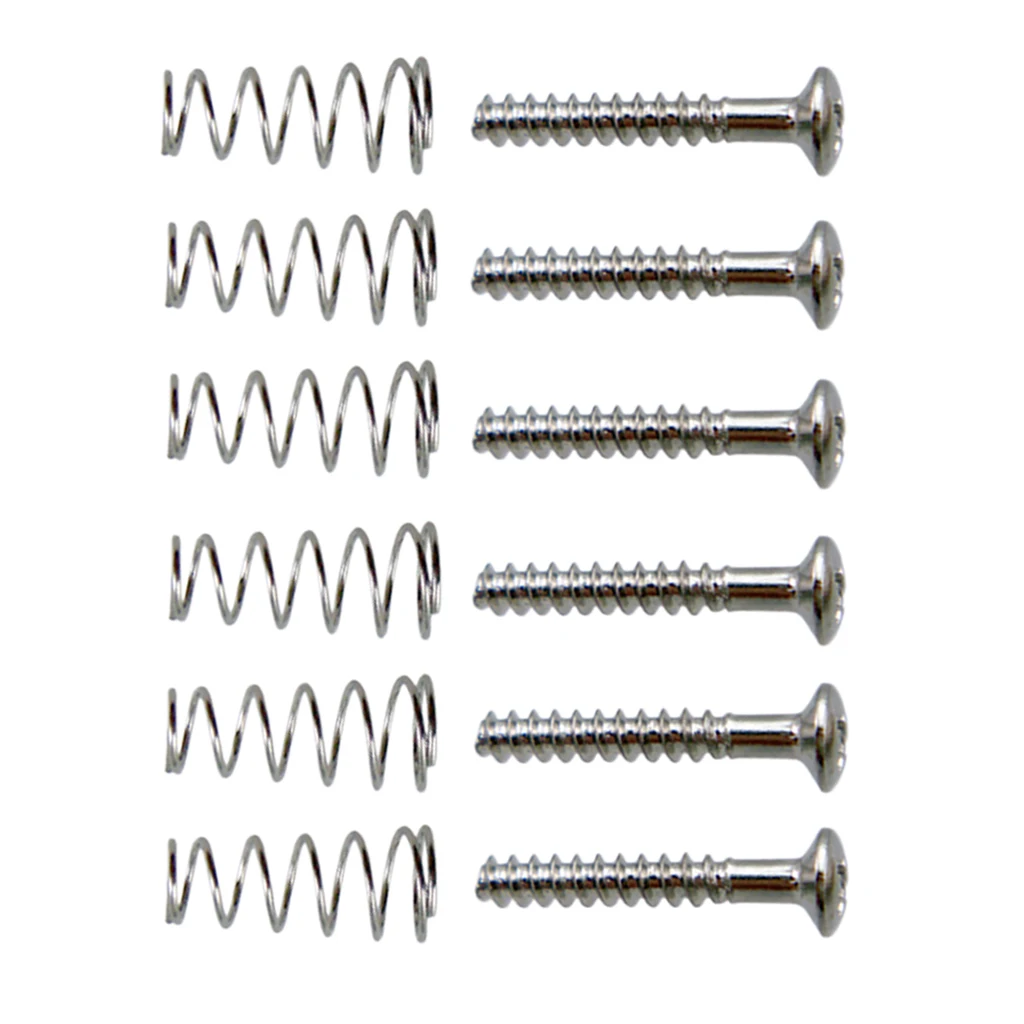 6x Single Coil Pickup Adjusting Screws+Springs for Electric Guitar 22 x 3mm 6x Single Coil Pickup Adjusting Screws+Springs for Electric Guitar 22 x 3mm