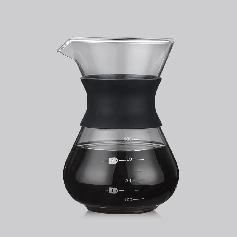 Seluna, стеклянный чайник для кофе с фильтром из нержавеющей стали, капельное пивоварение, горячее пивоварение, кофейник, капельница, бариста, для заваривания, Кофеварка - Цвет: A-400ML