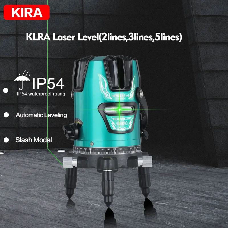 KIRA 2 3 5 зеленая линия лазерный уровень 360 Поворотный вертикальный и