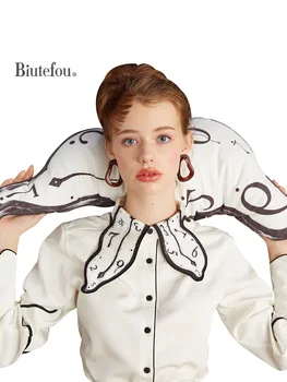 

2020 Autumn Shirt Women Embroidery Time Lapse Printing Design Shirts