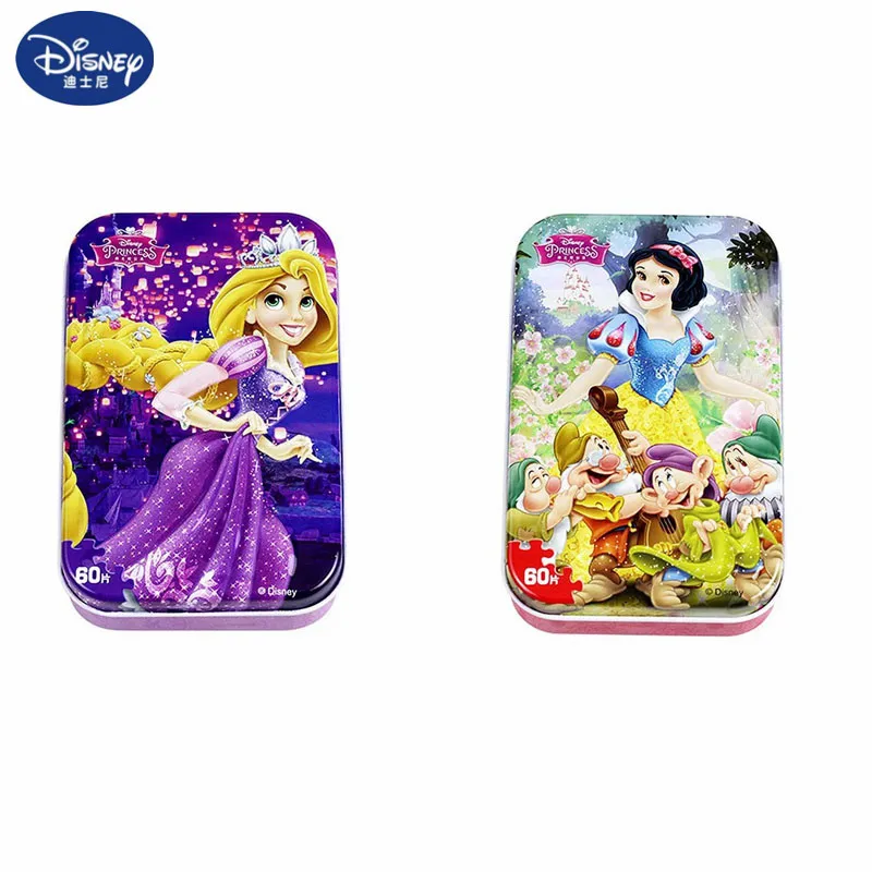 

60PCS/Pack Cartoon Disney Rapunzel Princess Snow White Jigsaw Puzzle for Kids 4-8 for Children Learning Educational Puzzles Toys