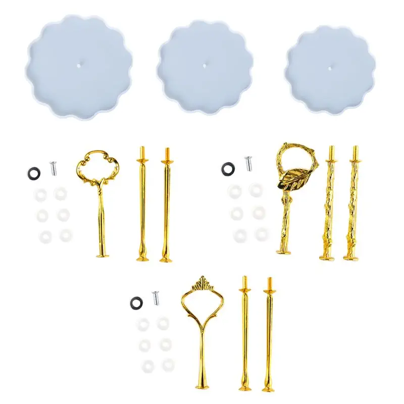 

Crystal Epoxy Resin Mold 3-layer Tray Casting Silicone Mould DIY Crafts Desktop Coaster Making Tools