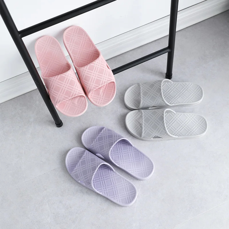 Household couple slippers female summer bath indoor household soft bottom bathroom slippers antiskid water leakage men's cool sl
