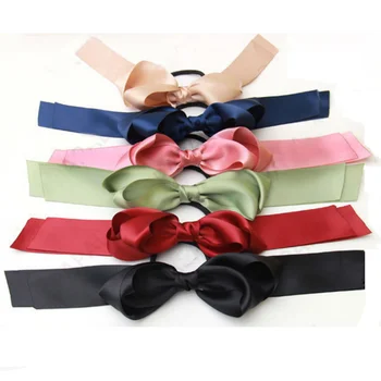 

Hair Accessories Fashion Elastic hair rope for Women's Multicolor Scrunchie Ponytail Holder Satin Ribbon Bow Y819