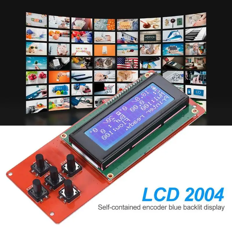 20X4 дисплей доска lcd 2004 экран модуль синий экран практичный подключи и играй на Ramps 3d принтер RAMPS части 170x90x15 мм