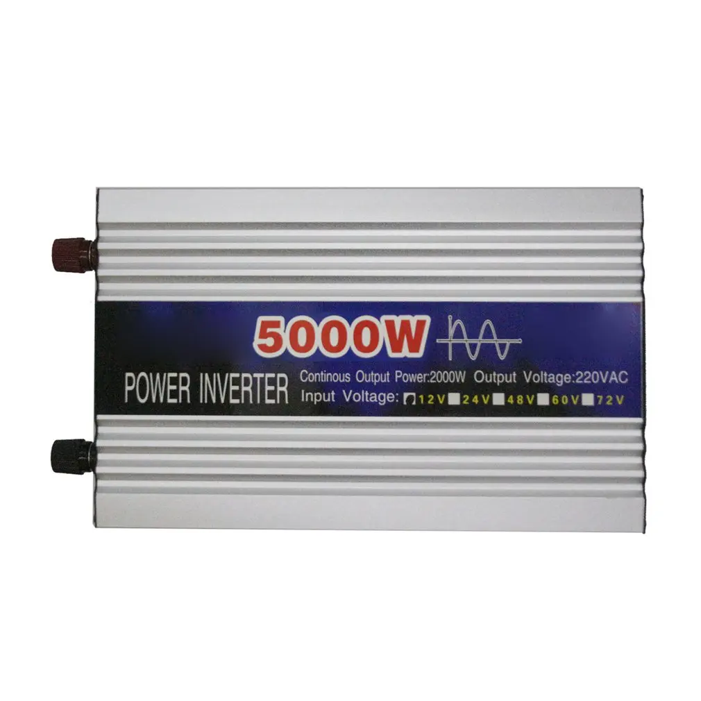 US $150.49 5000W Pure Sine Wave Intelligent String Inverter Dual Digital Display Power Inverter Car Converter Adapter with Dual Fan
