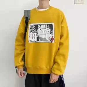 5XL длинный рукав Цельный толстовки Япония Harajuku толстовки Мода хип хоп Толстовка Уличная Повседневная Осенняя Толстовка смешные мужские - Цвет: 2