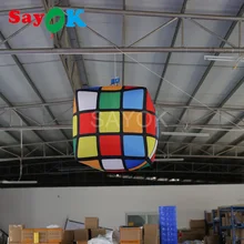 1 м(3.28ft) дизайн Led надувной куб/надувной волшебный куб/надувной куб для мероприятий, пабов, вечерние, потолочные украшения