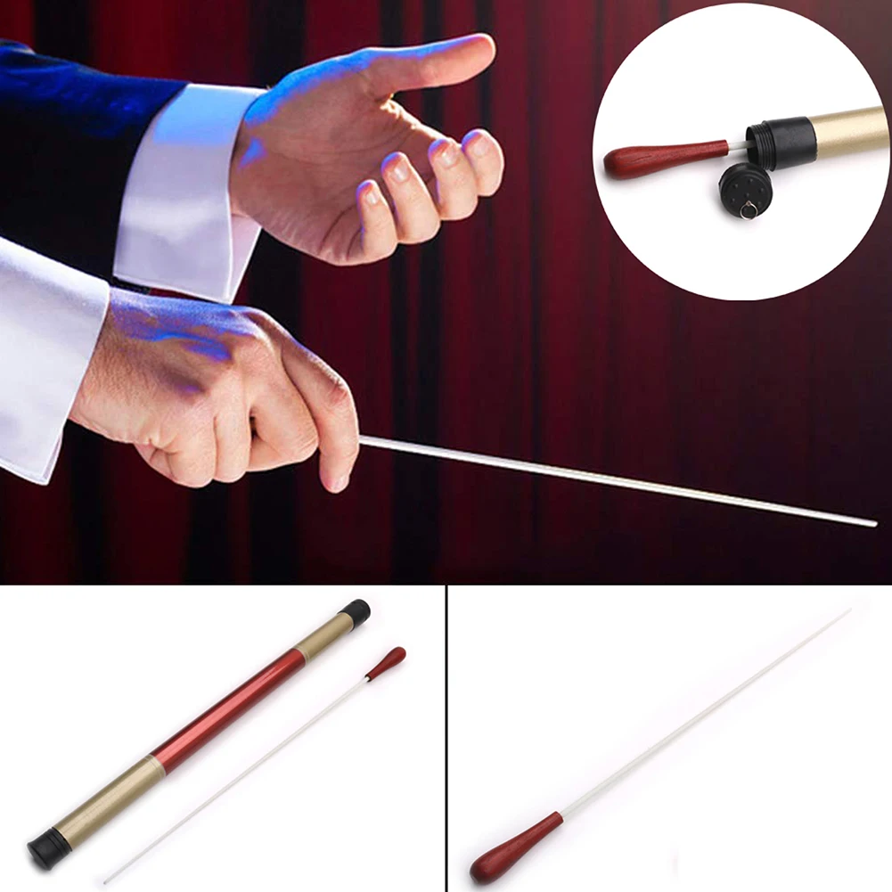Professional Concert Wood Handle Stage Instrument Accessorizes Band Orchestra Conducting Music Baton Set Rhythm With Case