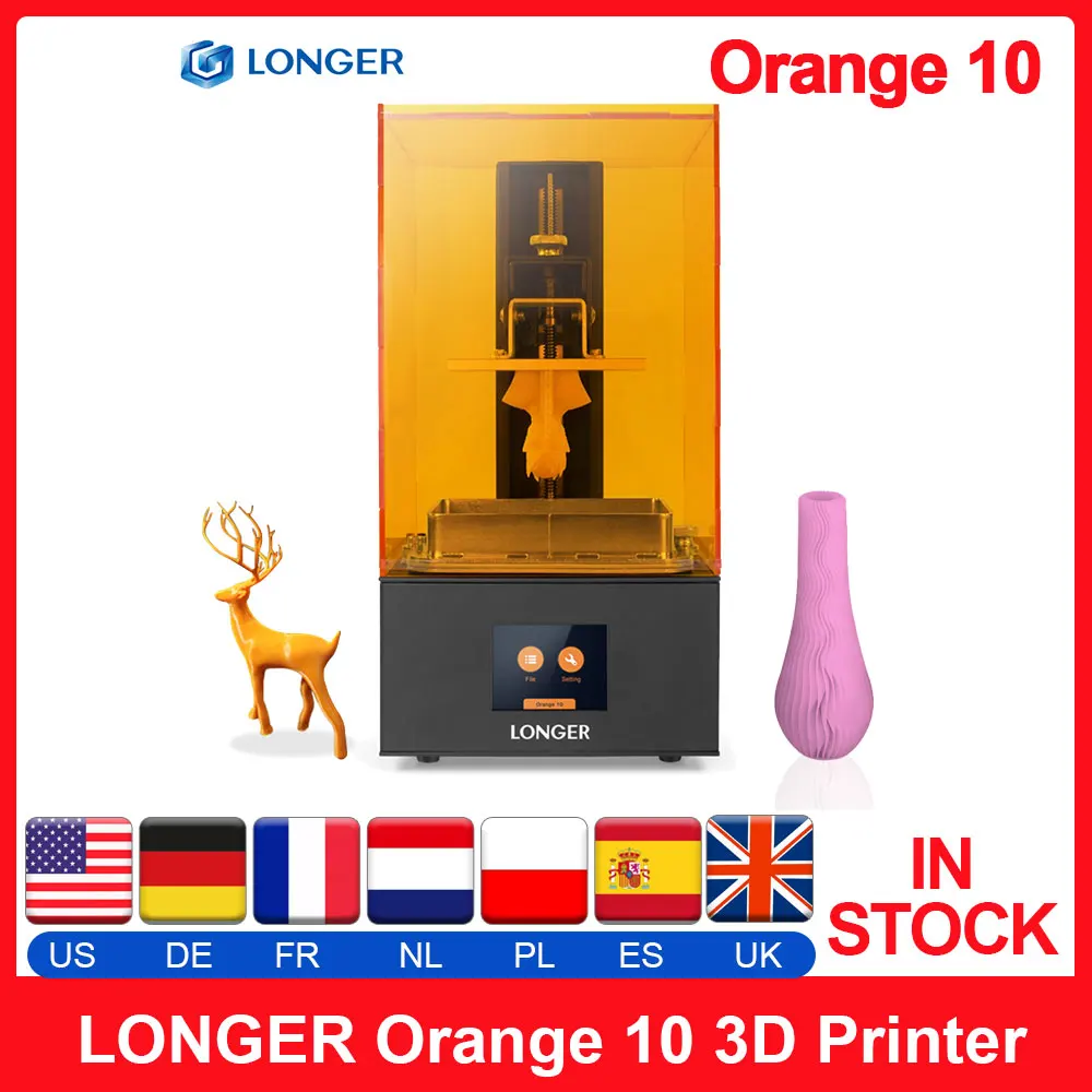 Доступный 3D-принтер LONGER Orange 10 LCD SLA металлический корпус матрица СВЕТОДИОДНЫЙ