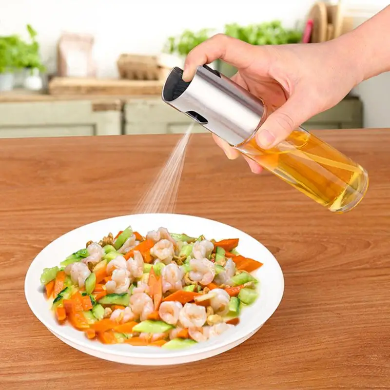 Kitchen Baking Glass Olive Oil Sprayer Oil Spray Empty Bottle Vinegar Bottle Oil Dispenser for Cooking Salad BBQ