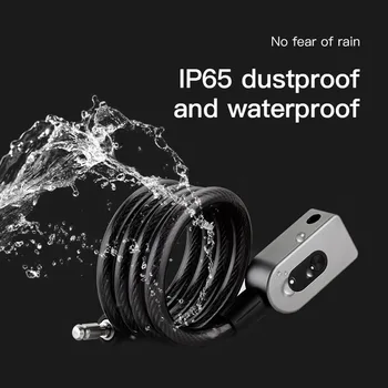 

Smart Keyless Bike Fingerprint Lock Fingerprint Unlock USB Rechargeable Waterproof Anti-Theft Bicycle Motorcycle Door Cable Lock