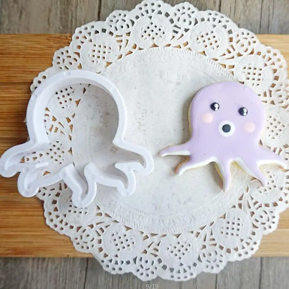 SOLEDI Пластик eco-friendly Fondant(сахарная) формы морского животного для свадебных кондитерских изделий не имеет вкуса печенья прессформы вечерние Кухня 8 шт./компл. удобно