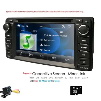 

6.2"Special Car DVD for Toyota RAV4 2001-2008 & Echo 2000-2005 & Vios 2003-2010 & Hilux 2001-2011 BT SWC CAM MAP RDS GPS Navi CD