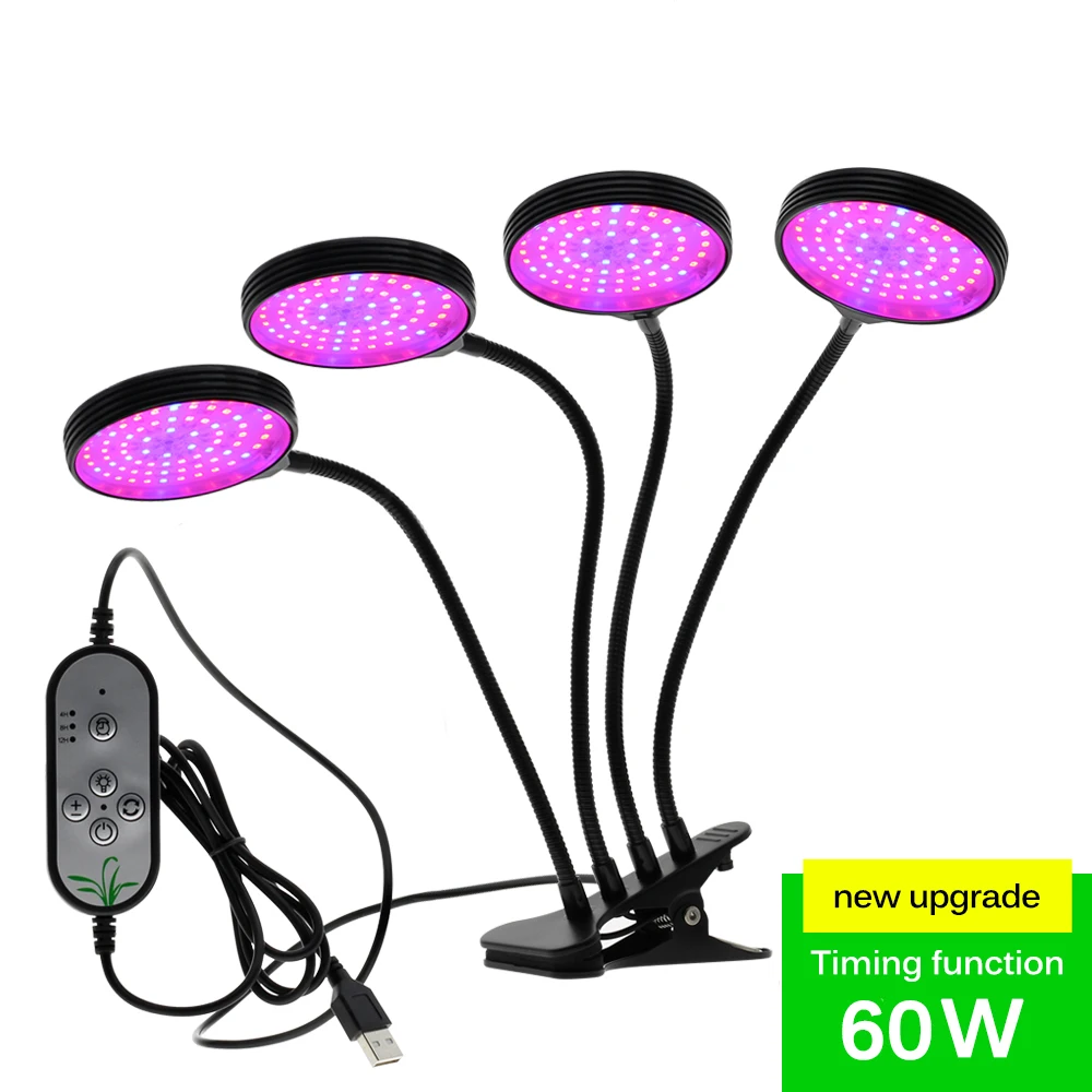 LED-Wachstumsleuchte für Zimmerpflanzen 360 flexiblem Schwanenhals USB-Netzteil 