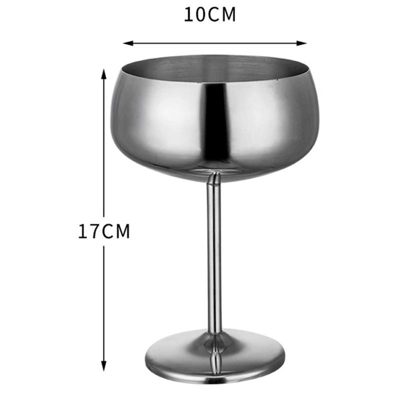 ABUI-1Pcs, роскошный 304, нержавеющая сталь, бокал для коктейлей, соков, напитков, шампанского, бокал для вечеринок, барная посуда, кухонные инструменты