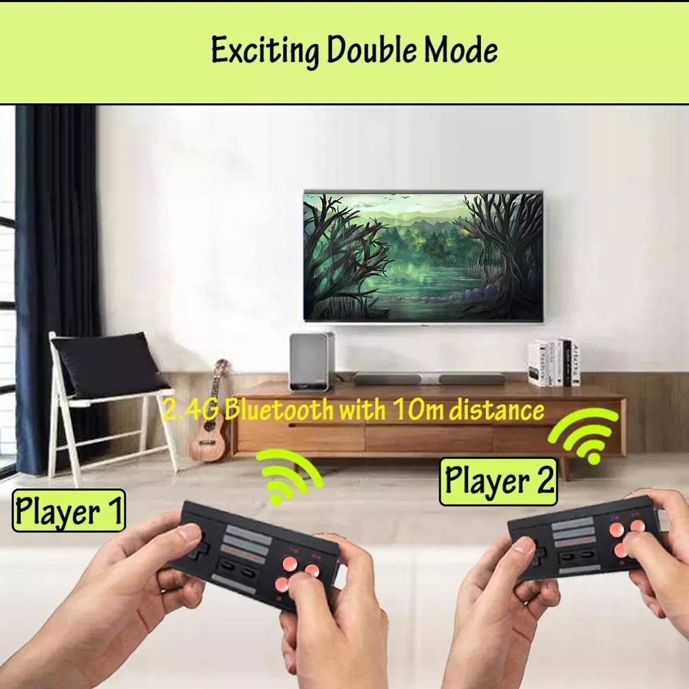 

USB wireless handheld TV video game console built-in 568 and 620 classic games 8-bit retro controller HDMI output dual player HD