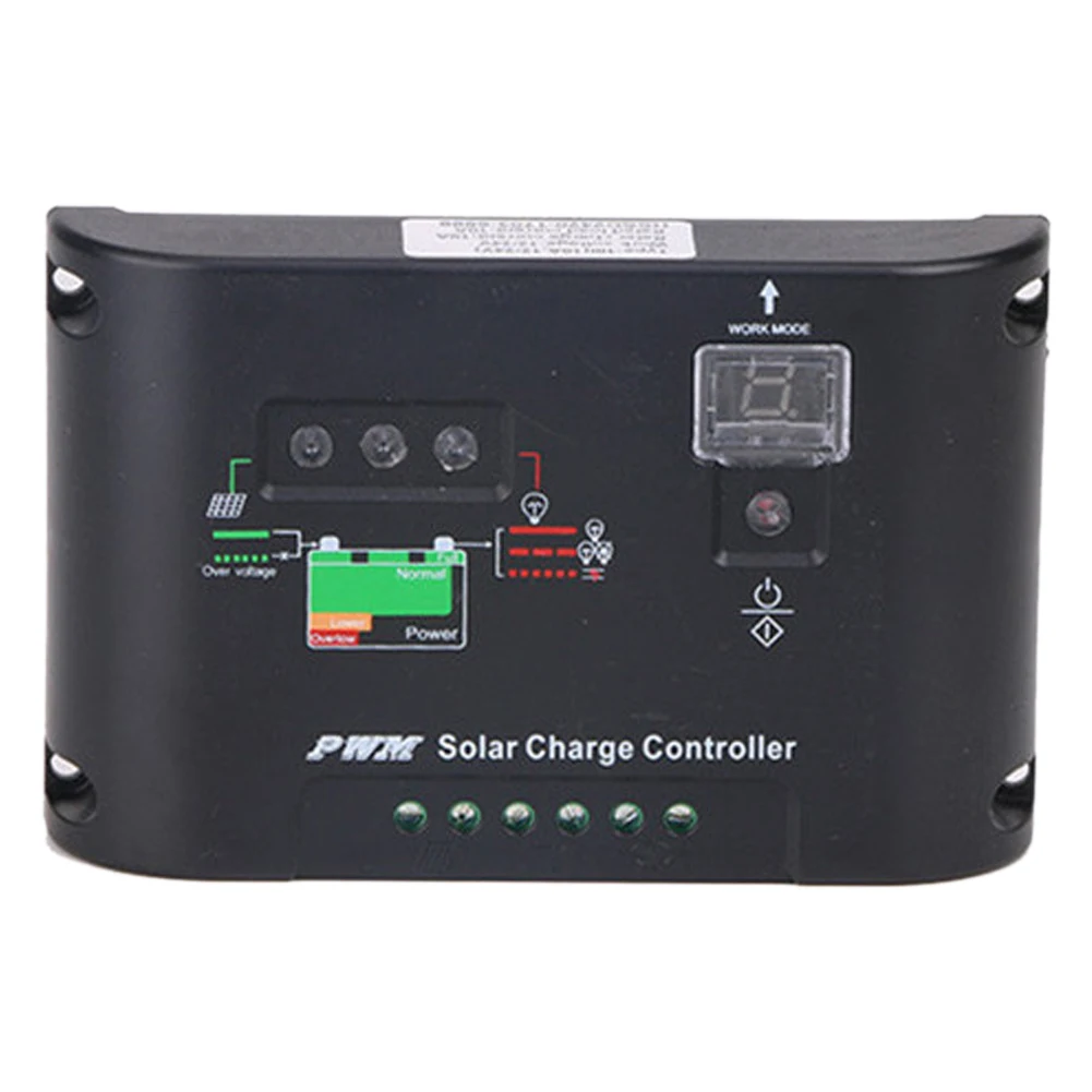 

Portable Stable Universal 12V 24V Battery Panel Regulator 10A 20A 30A PWM Practical Durable Home Solar Charge Controller