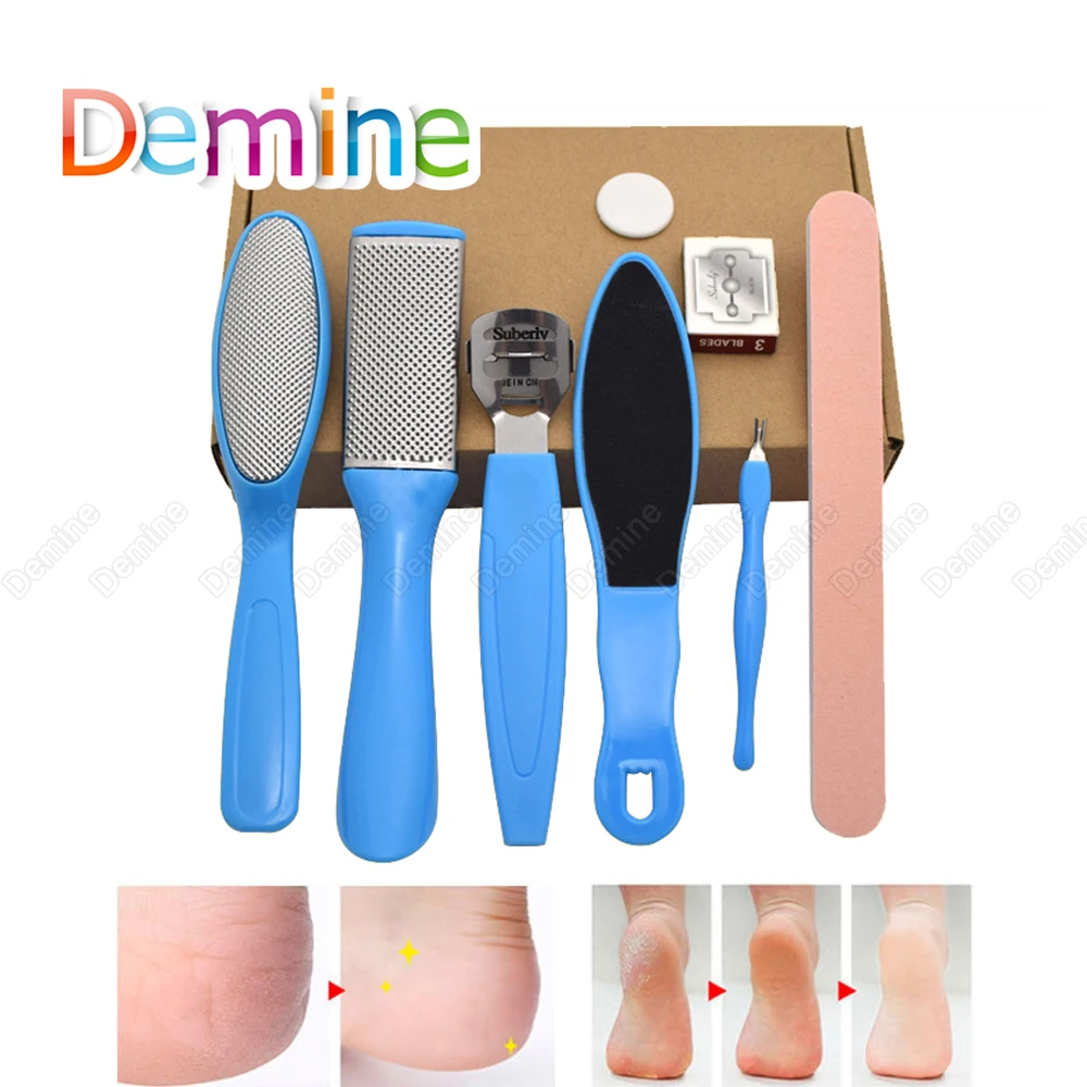 

8Pcs Professional Pedicure Tools Exfoliating Prevent Dead Skin Callus Remover Manicure Pedicure Nail Tool Set for Foot Skin Care