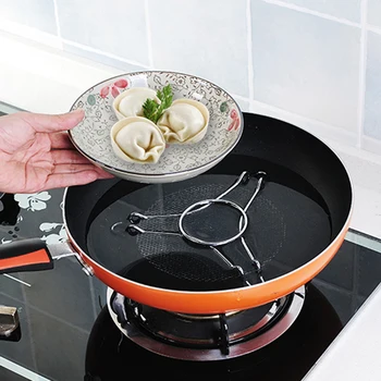 

Thickened stainless steel steaming rack household multifunctional waterproof shelf kitchen rack bun pot rack