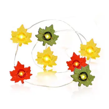 

3M 30LEDs Simulate Maple Leaf Copper Wire String Light with Remote Control Fairy String Lamp for Christmas Room Party Decor