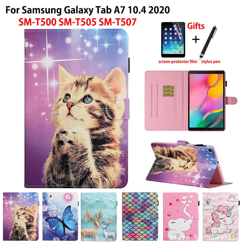 Для планшета Samsung Galaxy Tab A7 10 4 2020 чехол T500 SM-T500 SM-T505 SM-T507 Funda с рисунком милого кота