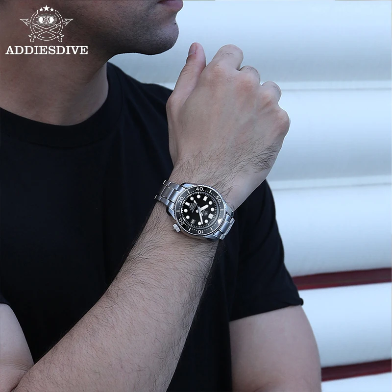 ADDIESDIVE Men's watch 300m Waterproof Ceramic Bezel Dive Watch C3 automatic Japan NH35 Mechanical Watch Diving watch