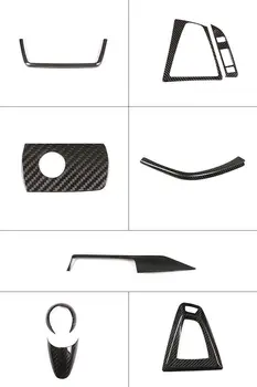 شراء9 قطعة ألياف الكربون الحقيقي لسيارات BMW M3 M4 F80 F82 F83 14-18 لوحة القيادة صندوق التروس