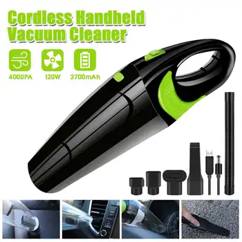 

4000pa Handheld Wireless Vacuum Cleaner Home 120W USB Cordless Wet Dry Mini Vacuum Cleaner Dust Collector For Home Car Cleaning