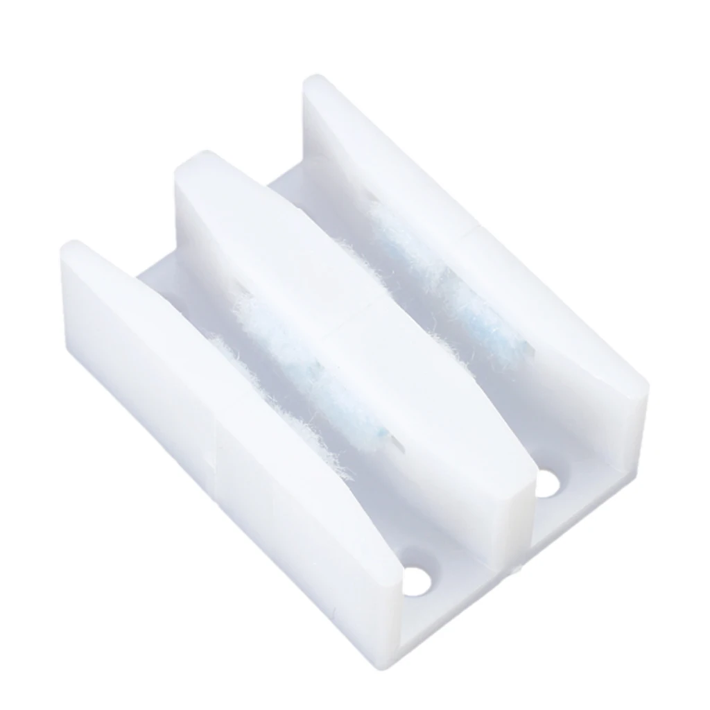 Solid ABS 1-4/5 inch Wide Sliding Shower Door Bottom Guide White