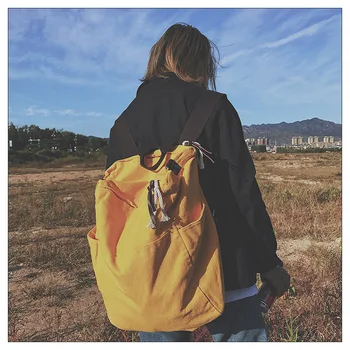 

Women's Canvas Backpack Large Capacity Travel Laptop Backpack for Teenagers Girls Boys School Bag Female Handbags mochila mujer