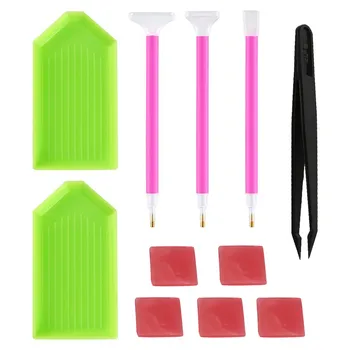 

5D Diamond Painting Tools Accessories Diamond Stitch Pen For DIY Art Craft Cross Stitch Tool Embroidery Tray Box Clip Sets #BL2