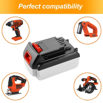 

Hot sell 20V 6000mAh Li-ion Rechargeable Battery Power Tool Replacement Battery for BLACK & DECKER LB20 LBX20 LBXR20