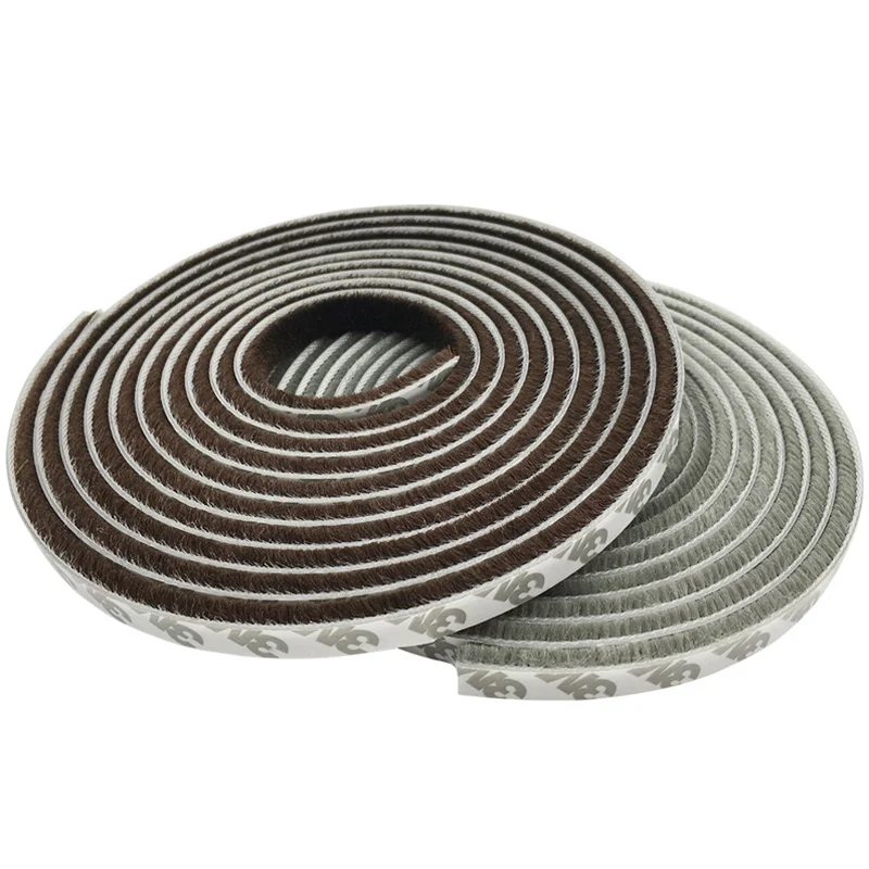 5M Window Sealing Strip hair brush seal Soundproof indoor Windproof warm Sliding door Push-pull er gap Filler Hardware