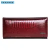 Free Gift Magnetic Hasp Wallet Women Genuine Leather Coin Purse Ladies Long Fashion Wallets Female Purses Card Hold Money Bag ► Photo 2/6