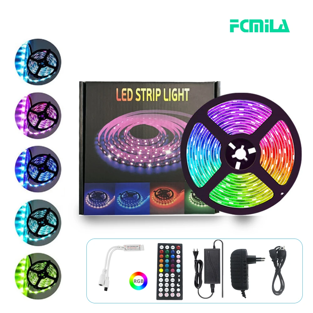 

LED Strips Lights WiFi RGB 5M 10M 15M Waterproof SMD5050 2835 DC 12V led tiras diode flexible ribbon contoller+plug led strip