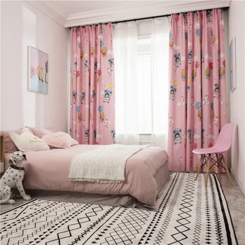 

Pink Color Window Curtains For Girl Living Room Kids Children Bedroom Kitchen Soft Hand Feeling Custom Made Drapes