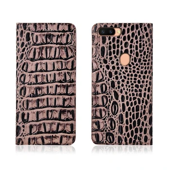 

Crocodile pattern genuine leather magnetic phone case card slot holder for OPPO R11S Plus/OPPO R11S flip case stand phone cover