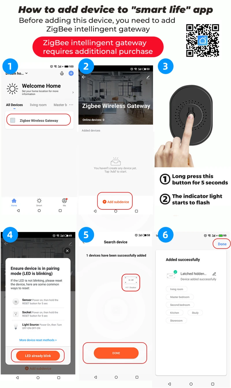 16A Tuya Zigbee Mini Smart Switch Two Way Wifi Breaker No Neutral Wire Smart Home Via Zigbee Gateway Work With Alexa Google Home