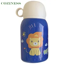 Cozeless termo portátil de acero inoxidable 500 para niños, botella de agua potable con dibujos animados en 3D, para estudiantes, 304 ml